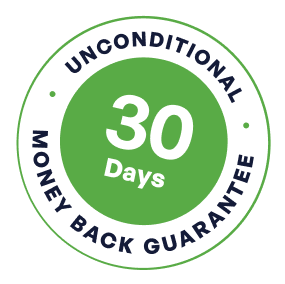 30 days unconditional money back guarantee