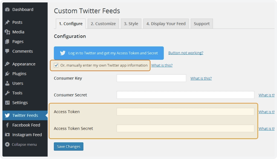 How to use - Custom Twitter Feeds