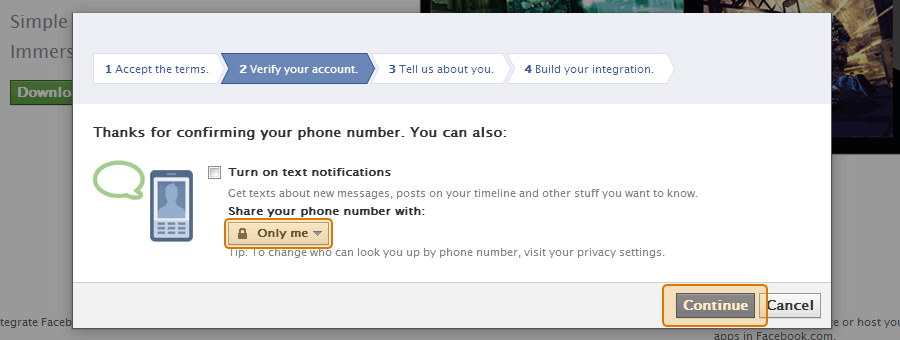 Choose to share your phone number with only you