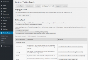 Configuring the Custom Twitter Feeds WordPress Plugin - 11