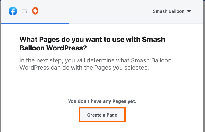 click button to create a page