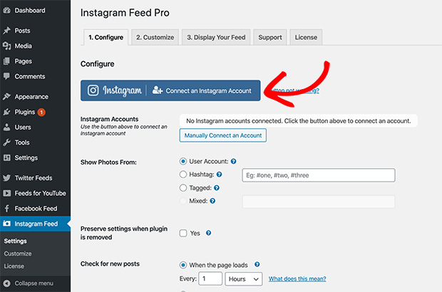 Connect an Instagram account