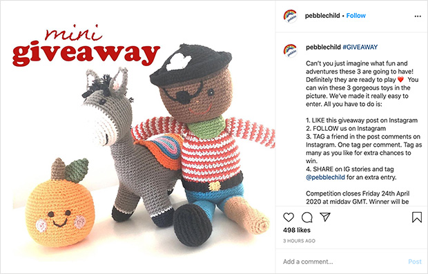 Instagram giveaway post