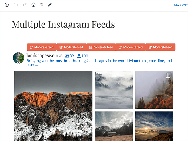 Preview your Instagram Feed