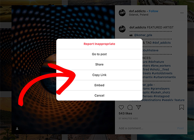 how to link instagram to wordpress website