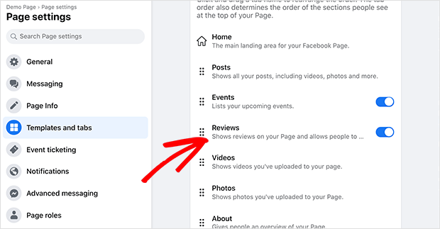 Добавьте вкладку отзывов Facebook на свою бизнес-страницу.