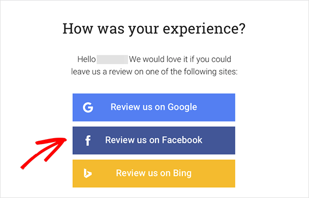 email a facebook review invitation