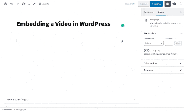 How to embed a Youtube video in WordPress