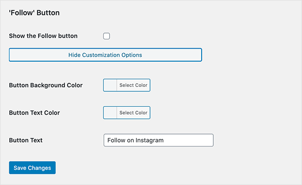 instagram follow button customization options