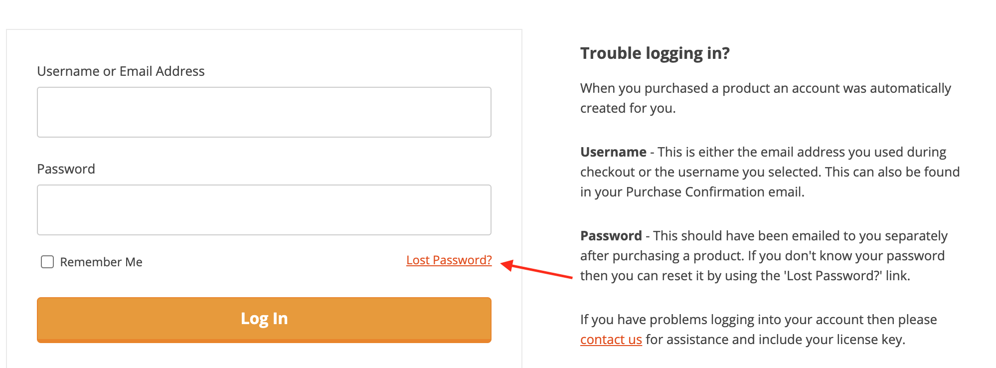 Screenshot of password reset link outside your Smash Balloon account.