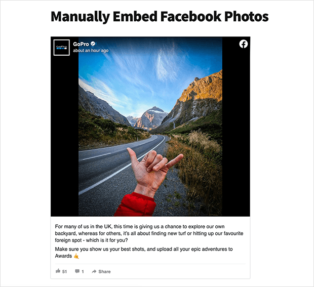 Display facebook photos manually on your website without a plugin