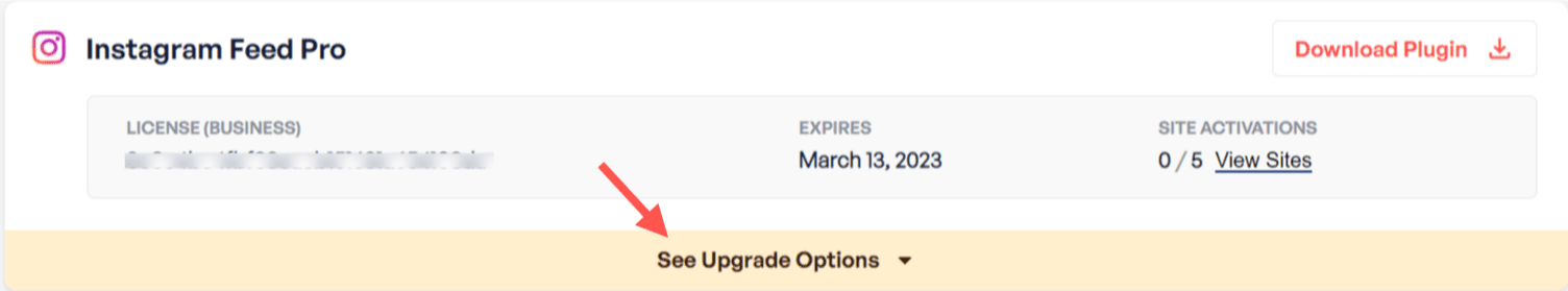 Screenshot #1 of upgrade selection link