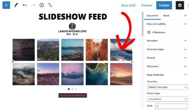 instagram slideshow widget preview