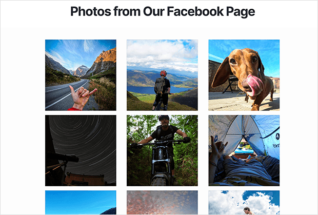 embed facebook photos on website