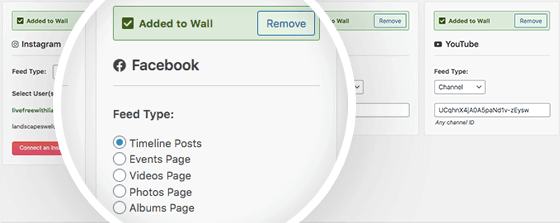 social wall pro smashballoon facebook settings