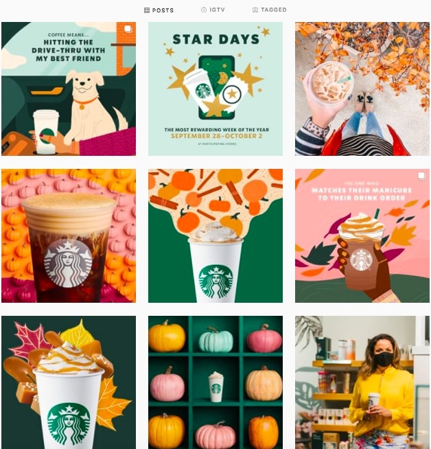 starbucks instagram aesthetic theme