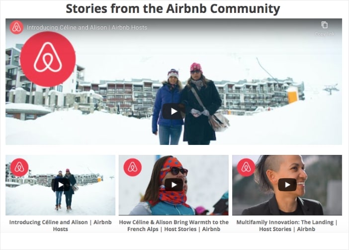 video testimonials example airbnb
