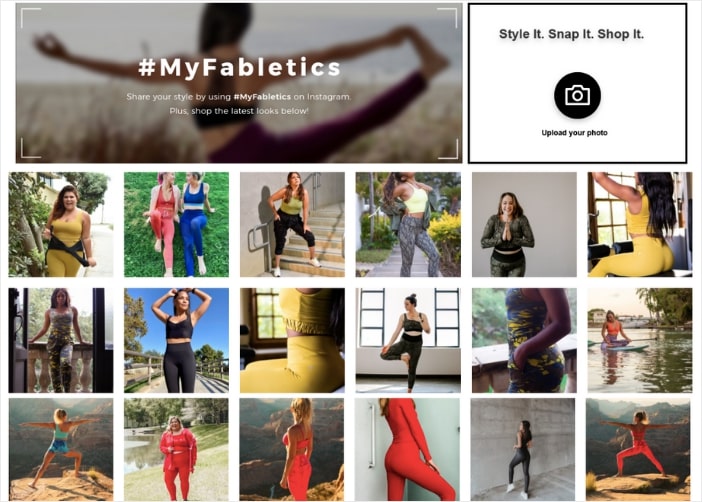 instagram feed on website examples hashtag
