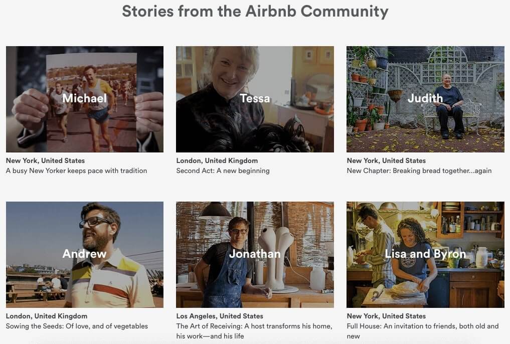 social media marketing examples airbnb