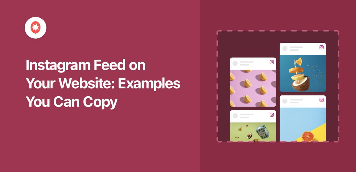 instagram feed on your website examples