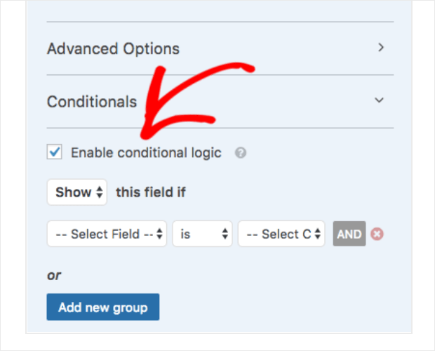 wpforms review conditional logic