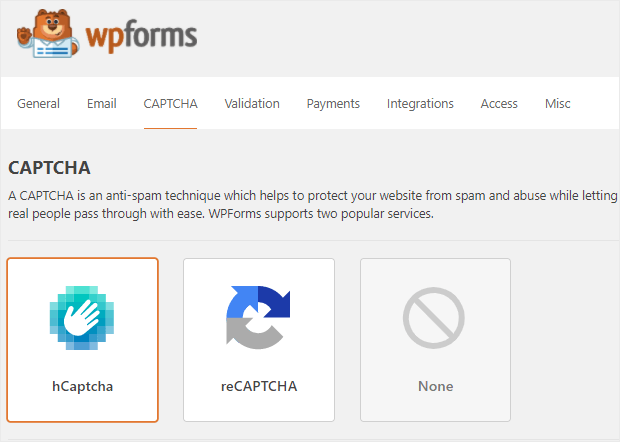 wpforms review spam protection