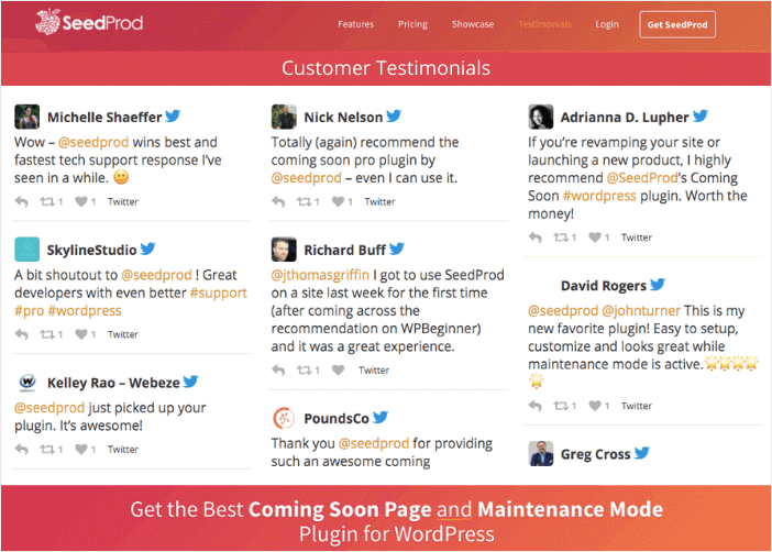 integrate twitter feed on your website testimonial page