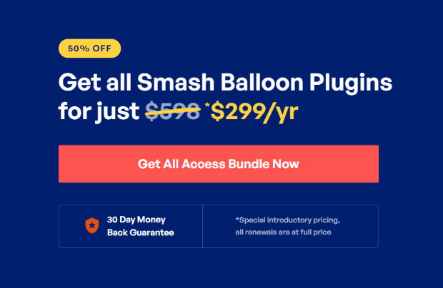 all access price smash balloon
