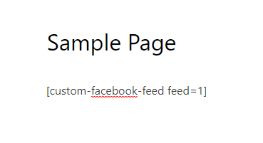 Facebook Feed shortcode