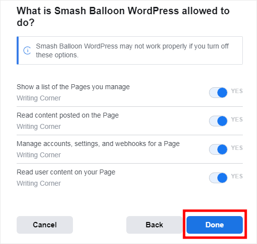 what is smash balloon allowed to do