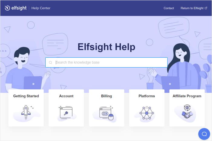 elfsight support options