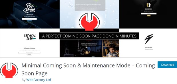 minimal coming soon and maintenance page