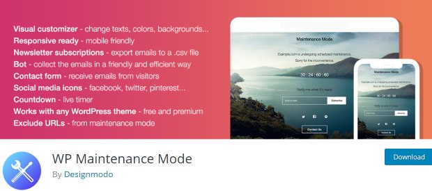 wp best maintenance mode plugin
