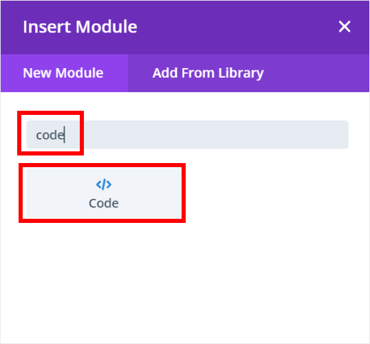 add code module