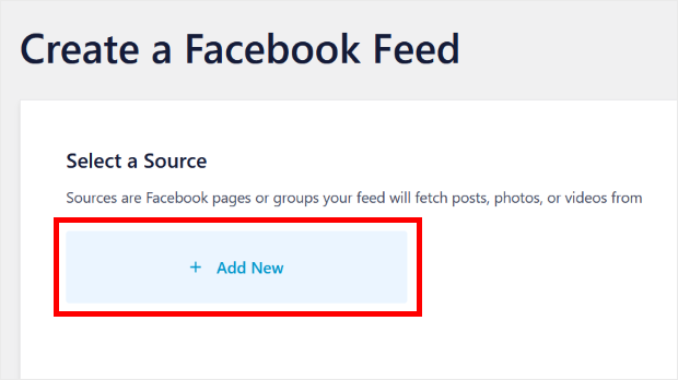 add new source for facebook feed