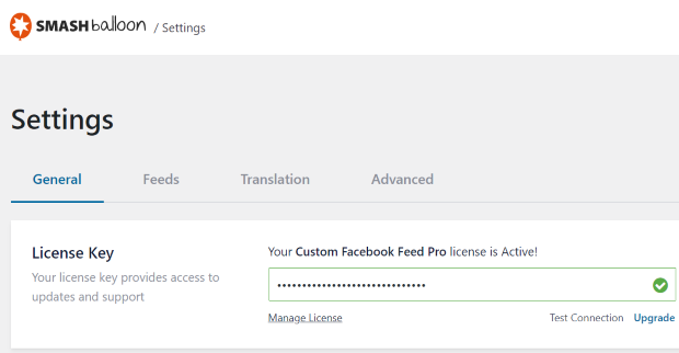 custom facebook feed pro license key