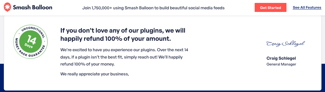 smash balloon guarantee - Smash Balloon