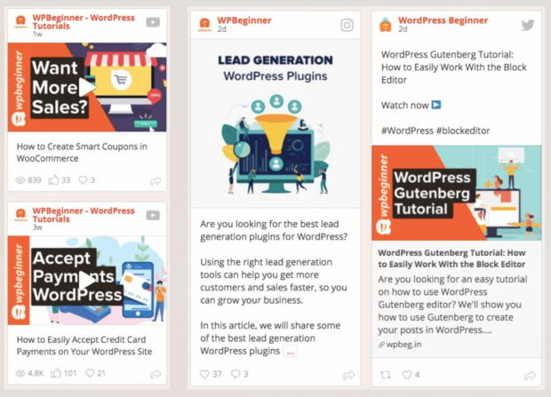 social wall pro feed aggregator example