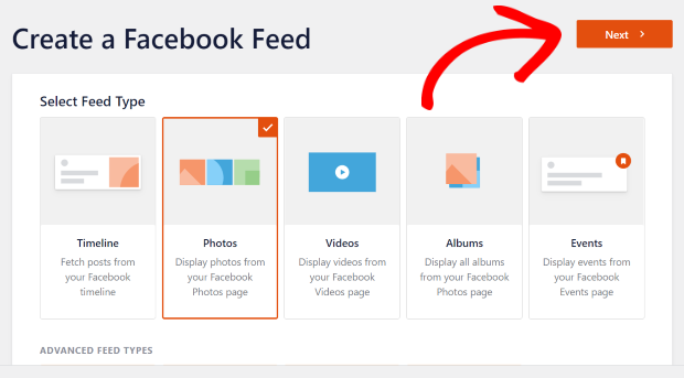 add facebook photo feed