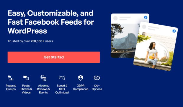 custom facebook feed pro homepage