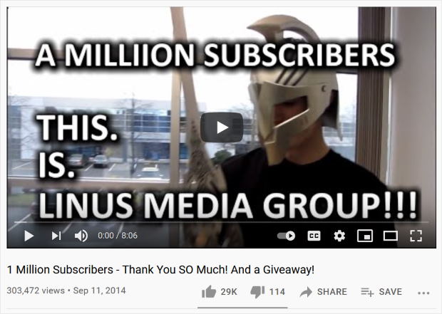 milestone celebration to promote youtube videos