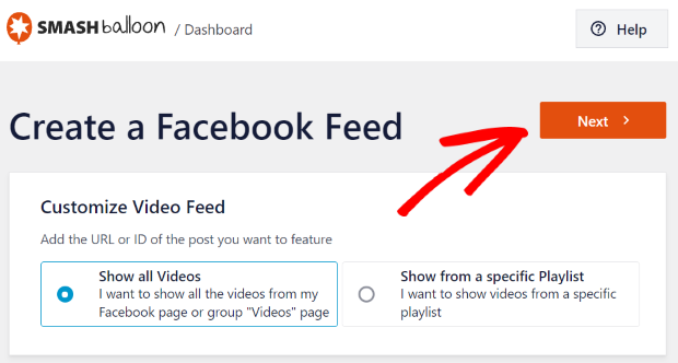 create all videos feed facebook
