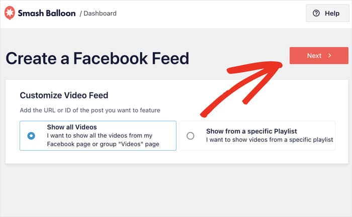 show all videos from a facebook page