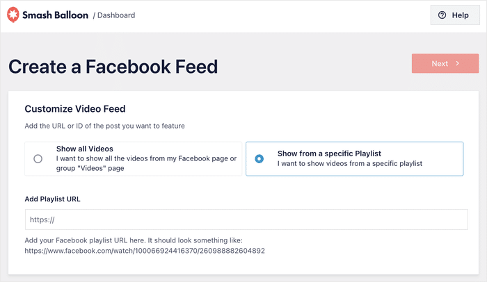 show all videos from a facebook page