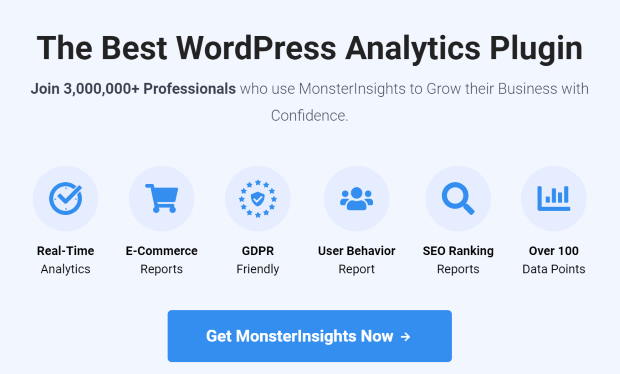 monsterinsights best google analytics plugin wordpress