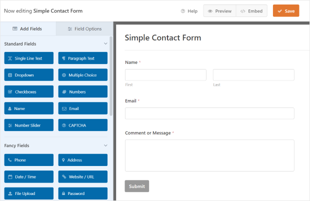 wpforms drag and drop editor