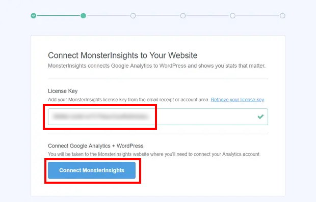 add license key monsterinsights