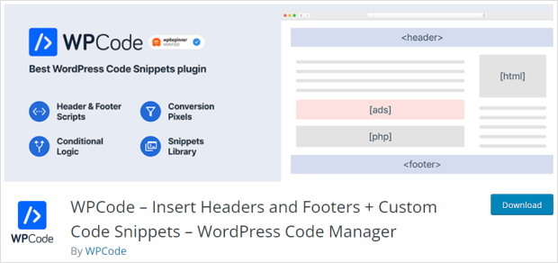 wpcode plugin wordpress insert code plugin