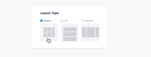 Multiple layout options