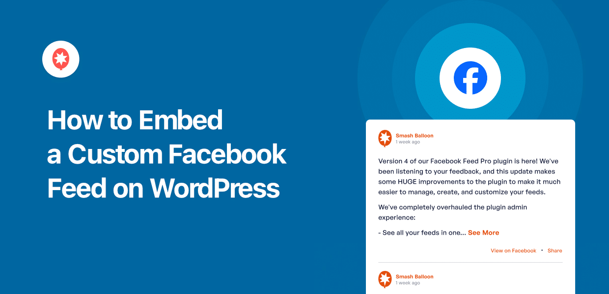 how to embed a custom facebook feed on wordpress